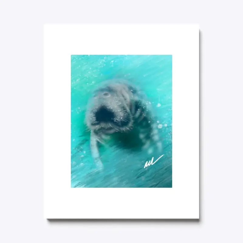 Manatee painting